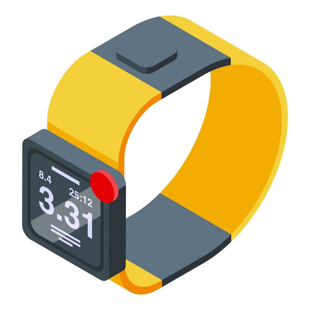 Tracking watch icon isometric vector. Health runner - Vector, Imagen