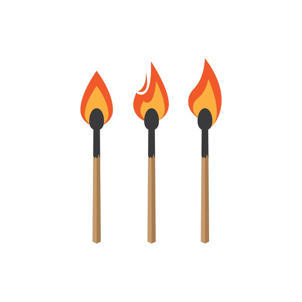 Матч спалювання ілюстрації Вектор плоский дизайн
 - Вектор, зображення