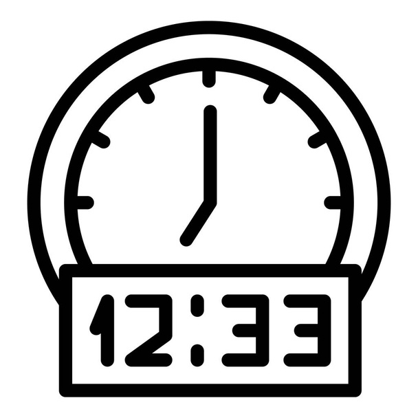 Watch time icon outline vector. World zone - Vektor, obrázek