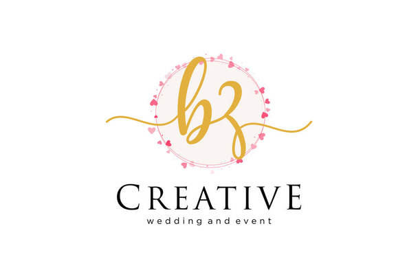 BZ feminine logo. Usable for Logo for fashion,photography, wedding, beauty, business. Flat Vector Logo Design Template Element. - Vektor, obrázek