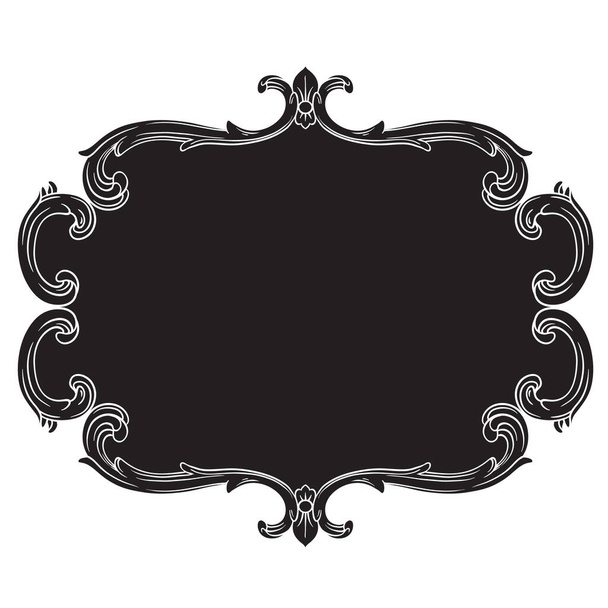 Classical baroque frame for design, vector illustration - Vector, Image