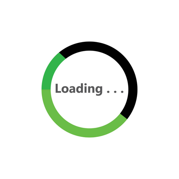 Circle loading spinning Progress upload template buffering waiting indicator icons - Vector, afbeelding