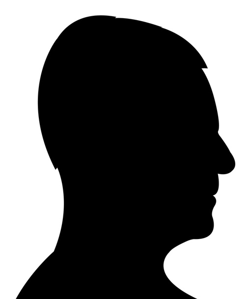 una silueta cabeza de hombre - Vector, imagen