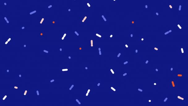 Fundo geométrico azul abstrato com formas coloridas - Filmagem, Vídeo