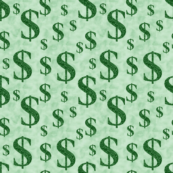Zielony dolar Zaloguj się na płynnym tle, które powtarza się dla pieniędzy lub wiadomości dolara - Zdjęcie, obraz