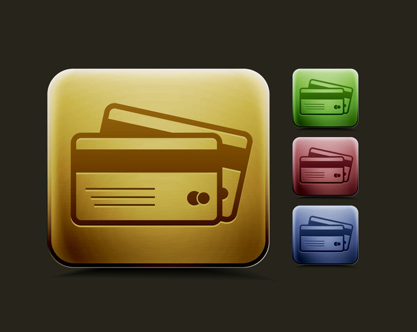 Credit cards icon set - Vector, Image