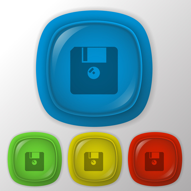 Floppy, diskette icon - Vetor, Imagem