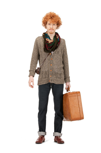Man with suitcase - Foto, Imagem