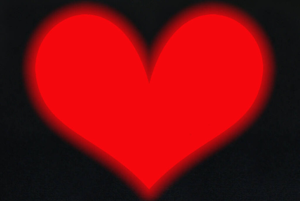 Kalp, kırmızı kalp şekilli aşk, sevgililer günü, çizim. - Fotoğraf, Görsel