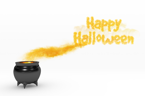 Smokey ketel vrolijke halloween - Foto, afbeelding