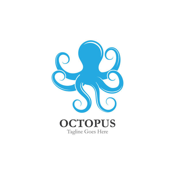 Octopus logo or symbol icon illustration design template - Vector, Imagen