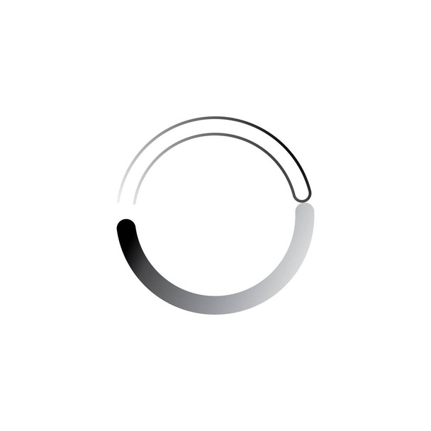 Circle loading spinning website template buffering waiting indicator icons - Vector, afbeelding