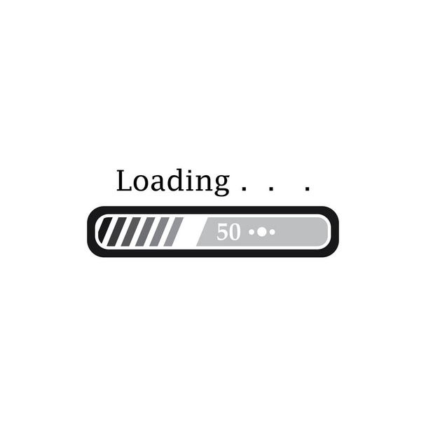Flat loading bar website template buffering waiting indicator icons - Vector, afbeelding