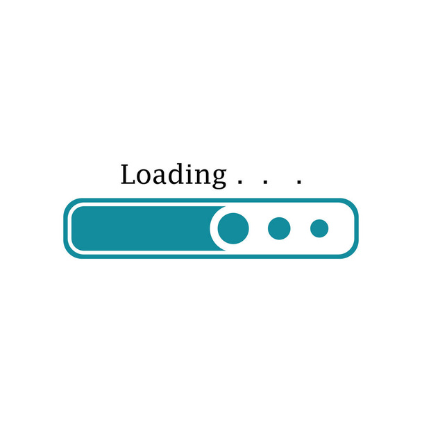 Flat loading bar website template buffering waiting indicator icons - Vetor, Imagem
