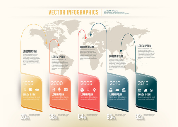 Diseño de infografía de línea de tiempo abstracta vectorial. plantilla de diseño de flujo de trabajo
 - Vector, imagen
