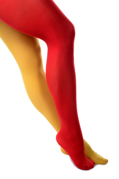 pernas femininas com meias coloridas
 - Foto, Imagem