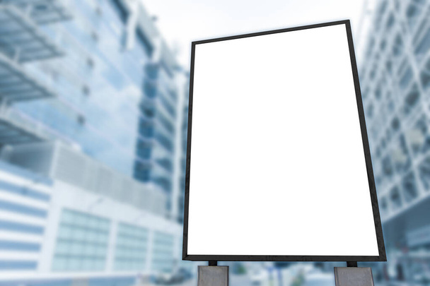 blank business advertising outdoor billboard in the city office building background - Photo, Image