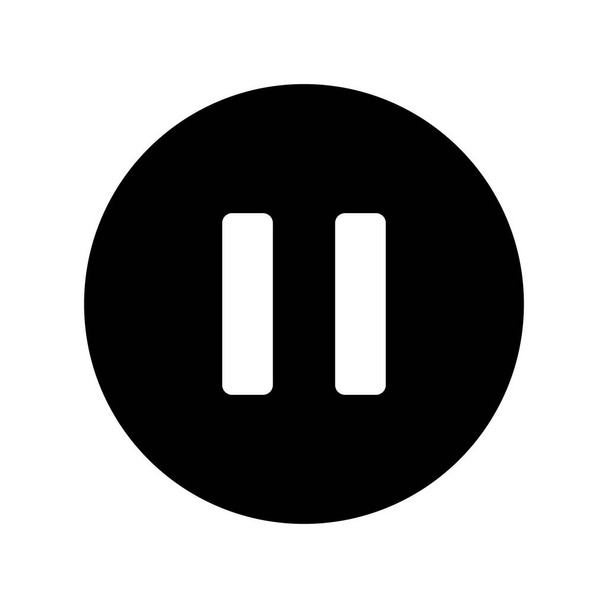 Pause  silhouette icon in black. Vector. - Vector, imagen