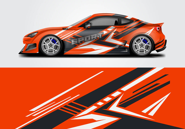 Car Wrap Design , Sport Background Vector - Vector, Image