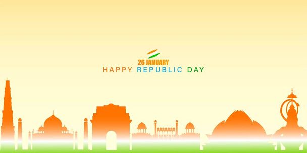 vector illustration for Indian happy republic day - Vector, Image