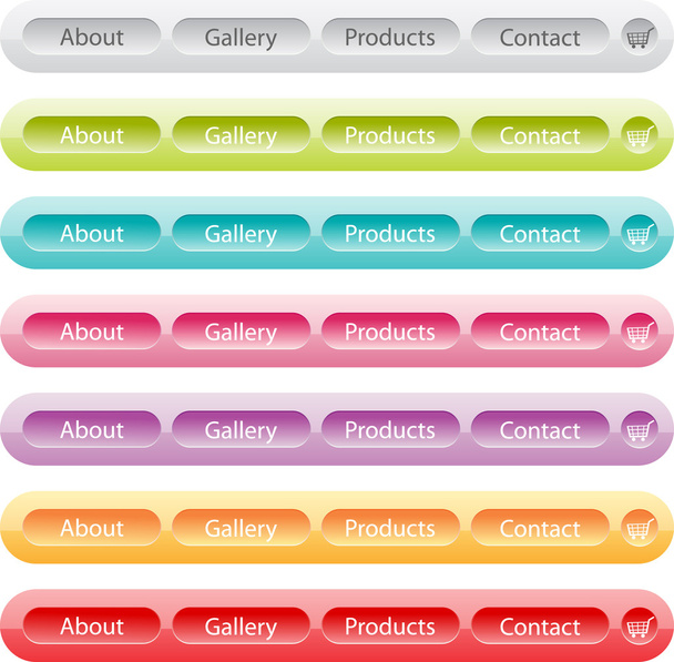 Vector buttons set templates for web - Vector, afbeelding
