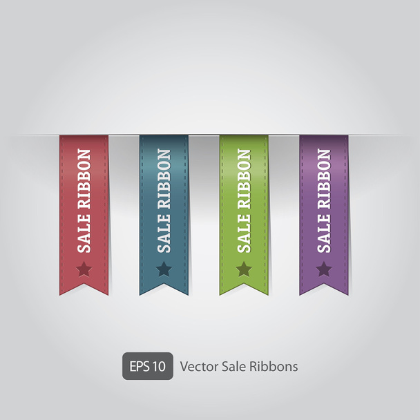 Set of ribbons for sale - Vector, afbeelding