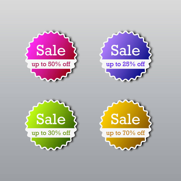 Realistic sale, discount tag. Isolated sale tag. - ベクター画像