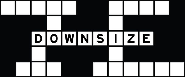 Alfabet letter in woord verkleinen op kruiswoordpuzzel achtergrond - Vector, afbeelding
