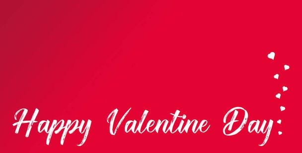 Valentijnsdag achtergrond met hart patroon en typografie van gelukkige Valentijnsdag tekst. Vector illustratie. Wallpaper, flyers, uitnodiging, affiches, brochure, spandoeken. - Foto, afbeelding