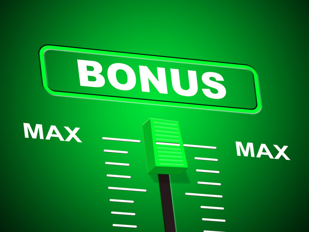 Max Bonus Indicates Upper Limit And Added - Photo, Image