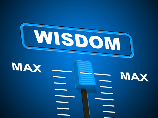 Wisdom Max Means Smartness Most And Wise - Photo, image