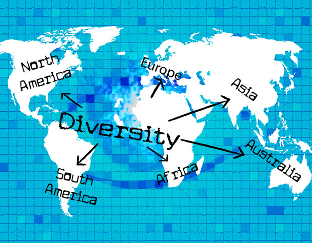 La diversità del mondo indica borsa mista e variazione
 - Foto, immagini
