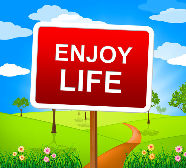 Disfrutar de la vida indica diversión jubilosa y felicidad
 - Foto, Imagen