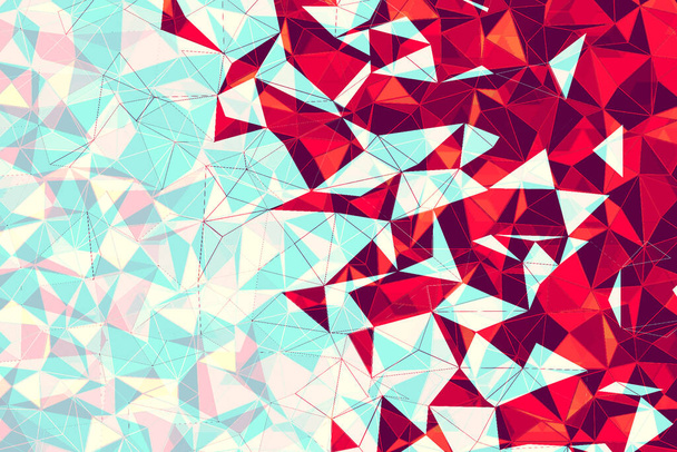 Polygonální textura Barevné zářivé barvy. Firemní abstraktní geometrické pozadí. Mnohoúhelníkové krystalové pozadí - Fotografie, Obrázek