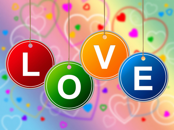 Love Heart Shows Valentines Day And Compassion - Foto, immagini