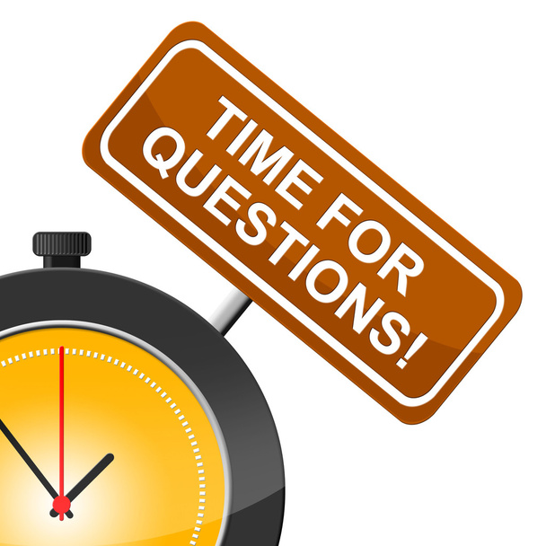 Time For Questions Shows Frequently Questioning And Help - Foto, imagen