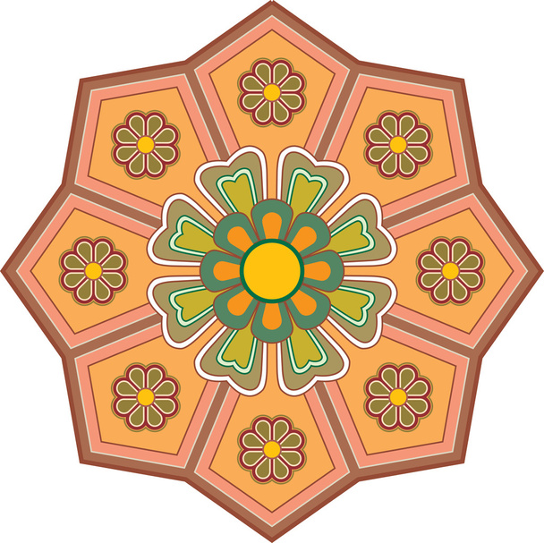 Padrão de mosaico em design vetorial colorido e editável
 - Vetor, Imagem