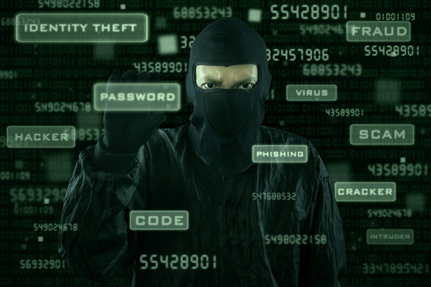 Hacker taking password from modern interface - Photo, Image