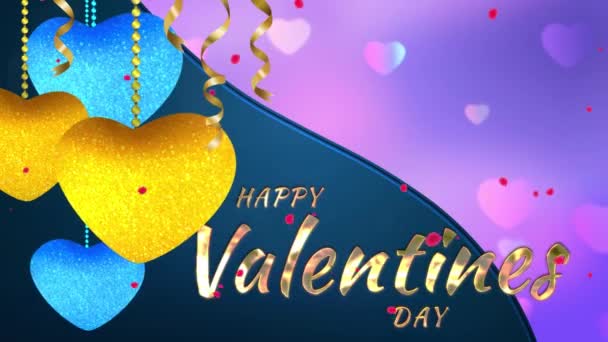 tarjeta de felicitación para el día de San Valentín con una declaración de amor - Metraje, vídeo
