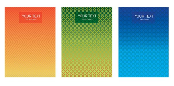 Geometric abstract background for catalogue, corporate brochure. Vector pattern and graphic design. Cover template set. - ベクター画像
