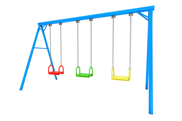 děti barevné dětské hřiště swing - Fotografie, Obrázek
