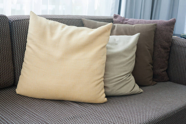 Sofa with pillows in room at home. - Foto, immagini