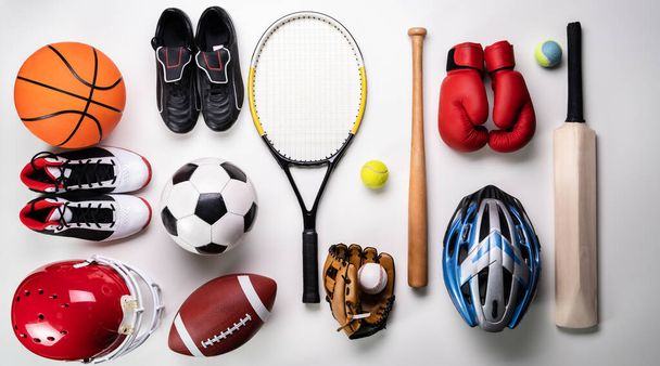 Various Sport Equipment Gear And Accessories Variety - Photo, Image