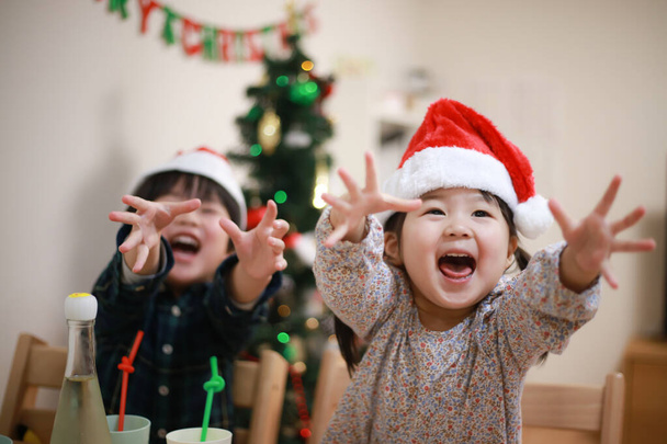Image of children happy with Christmas - Photo, Image