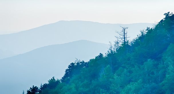 Panorama der Bergrücken Silhouetten - Foto, Bild