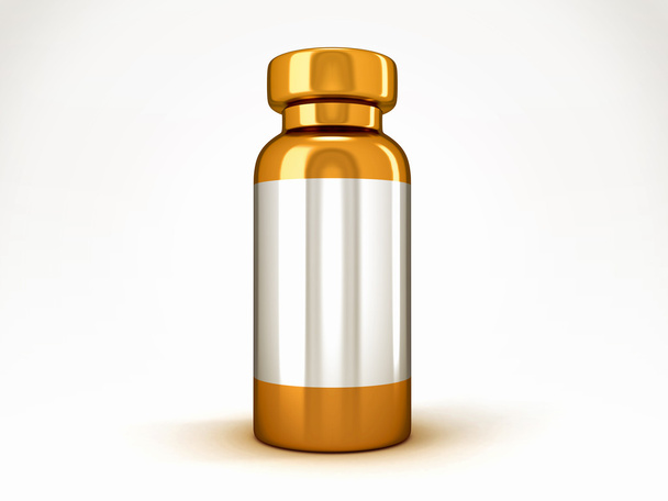 Medicine: Golden medical ampoule - Foto, Bild