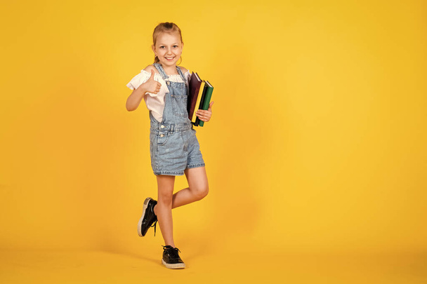 pretty teen girl with books for education, school - Fotografie, Obrázek