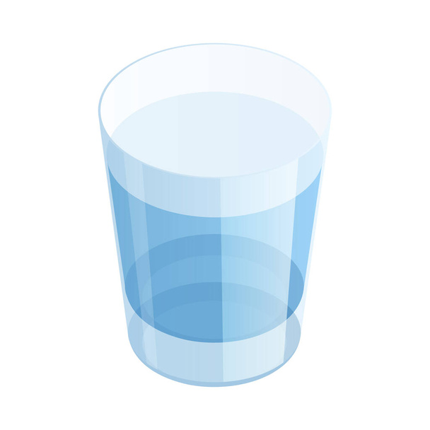 Isometrisch waterglas - Vector, afbeelding