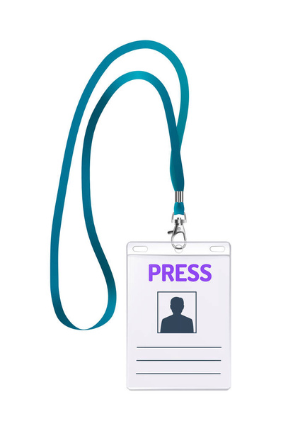 Tarjeta de identificación de prensa
 - Vector, Imagen