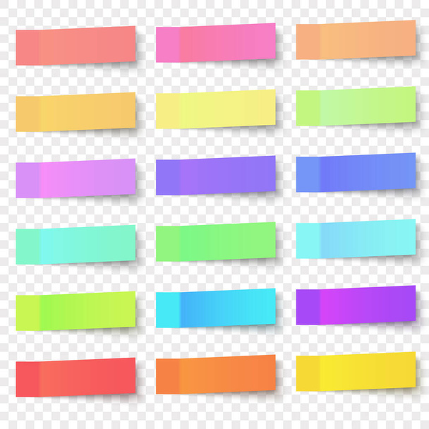Conjunto de adesivos coloridos em fundo transparente. Ilustração vetorial - Vetor, Imagem